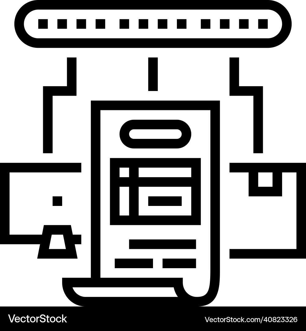 Tracking number line icon Tracking number line icon Vector Image