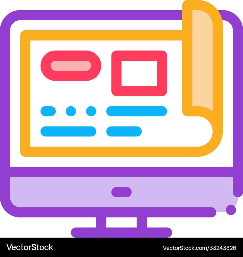 Web site project icon outline Web site project icon outline vector image
