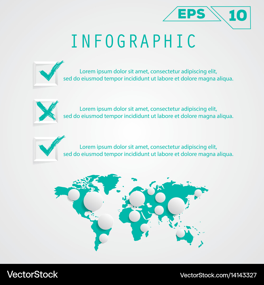 Checklist with map Vector Image