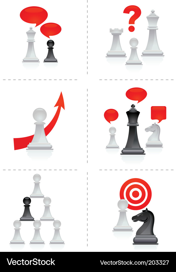 Chess moves Royalty Free Vector Image - VectorStock