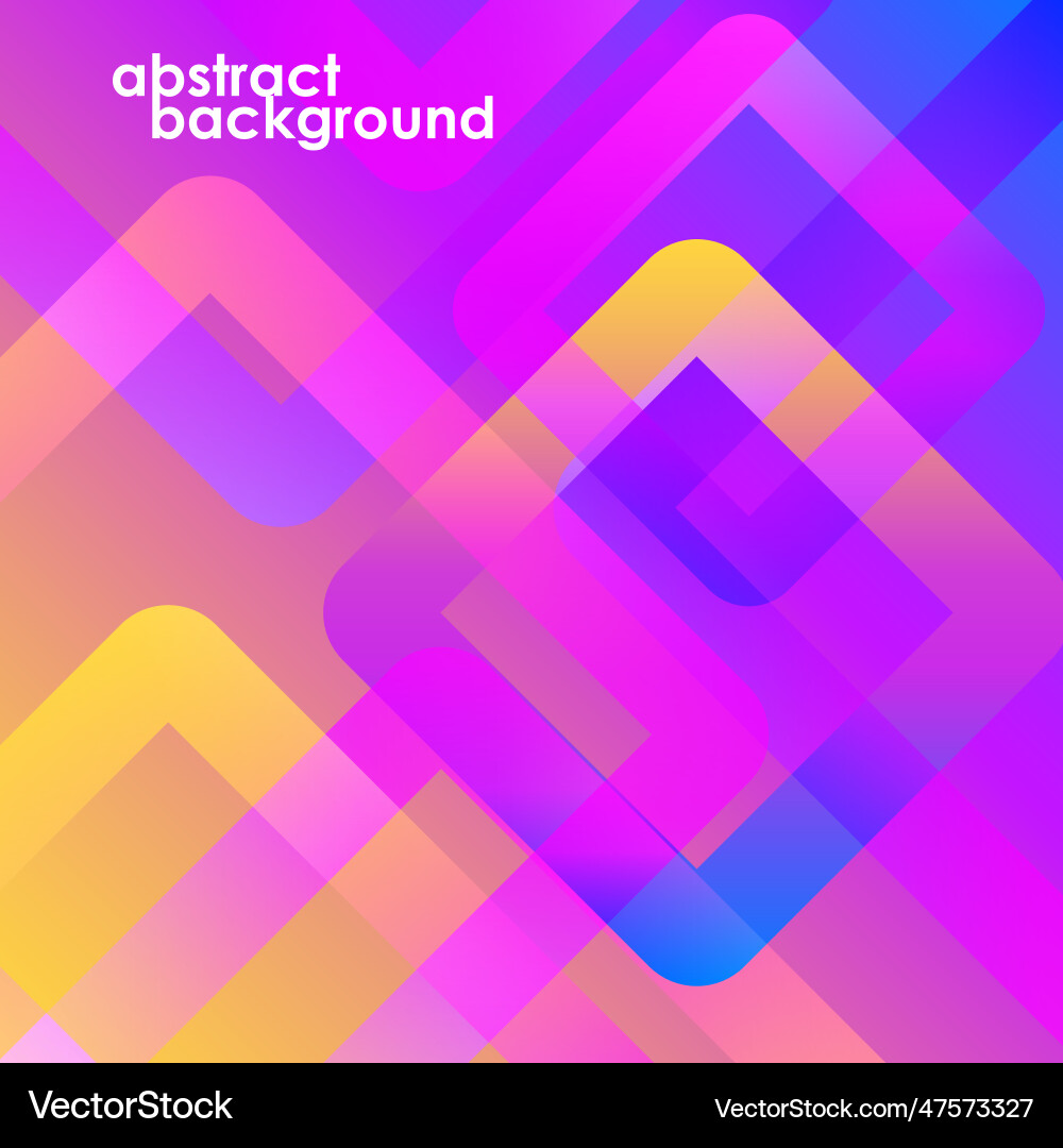 Colorful gradient squares with overlapped Vector Image