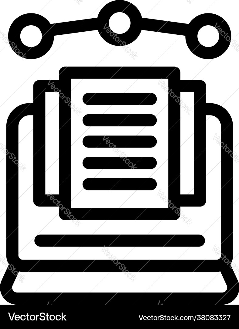 Computer file filter icon outline style Computer file filter icon outline style vector image
