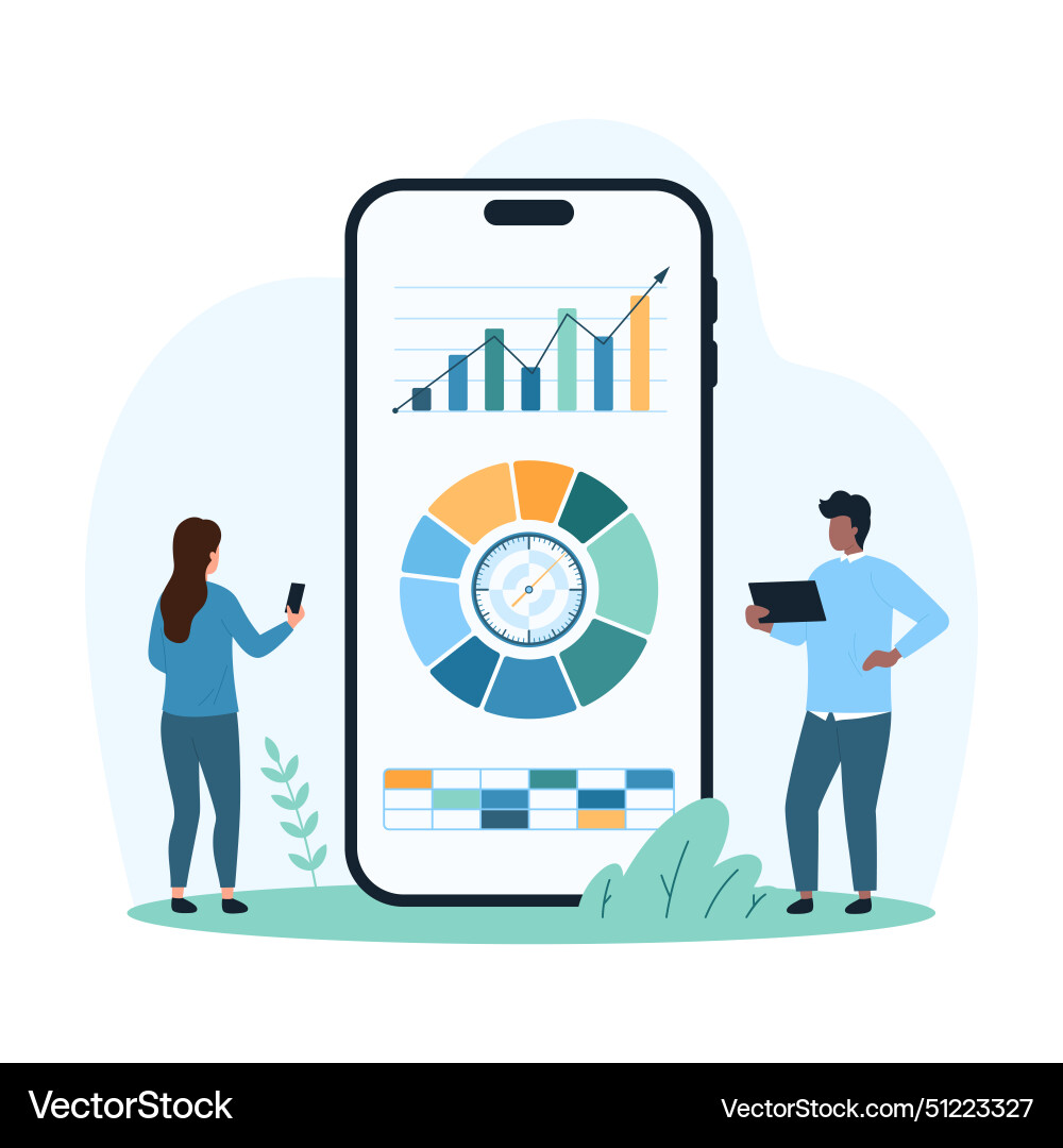 Data Analysis Dashboard vector image