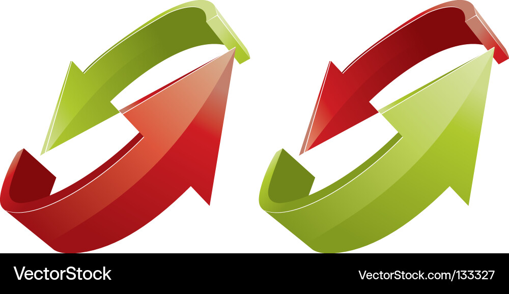 Dynamic 3D Arrows Vector Image