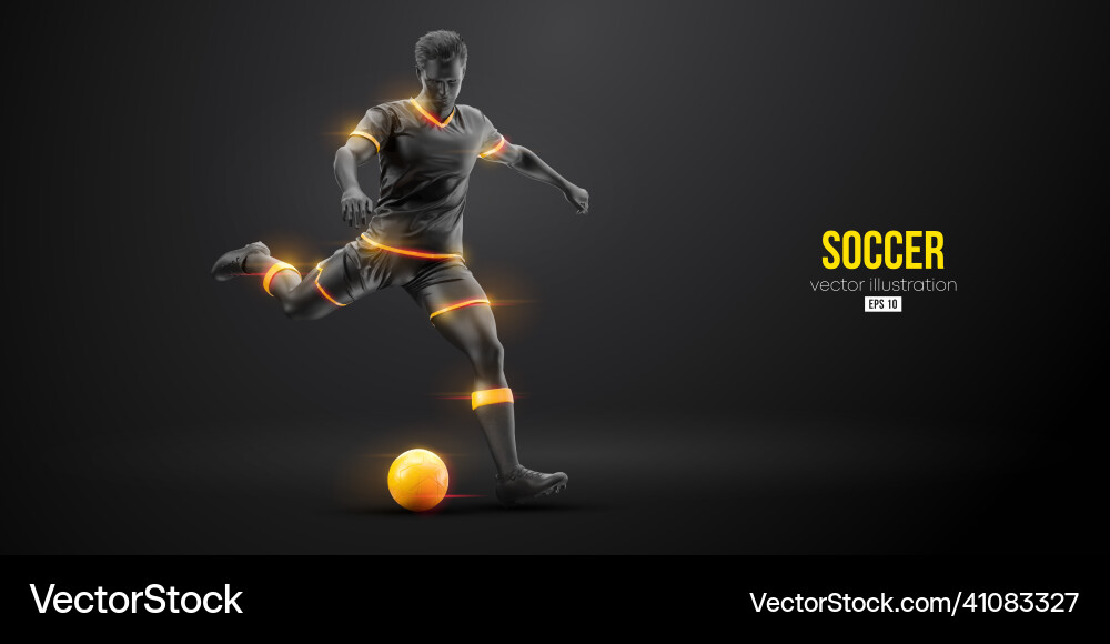 Dynamic Soccer Player in Action vector image
