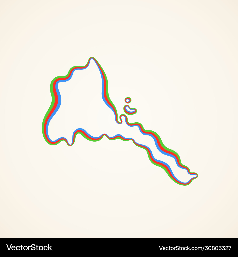 Eritrea - outline map vector image
