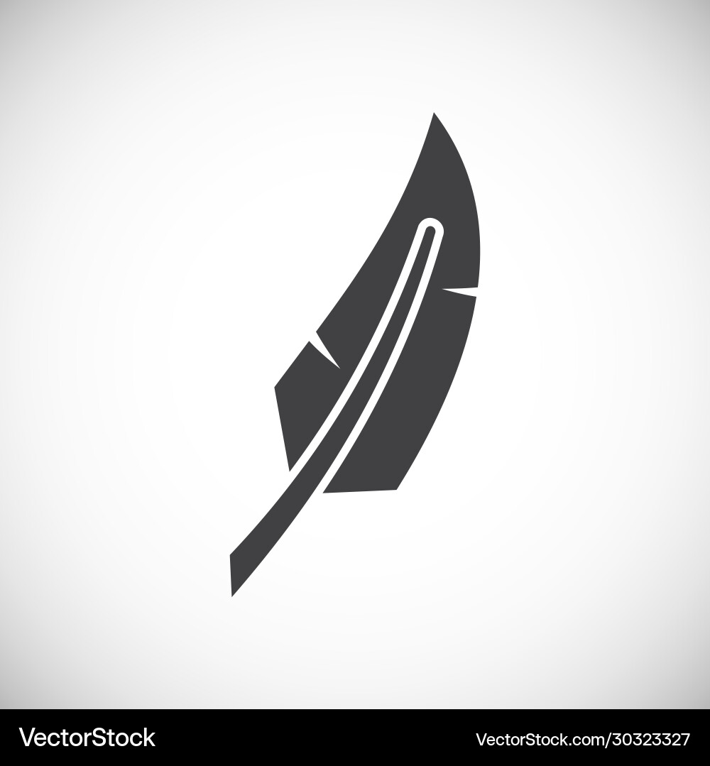 Feather icon on background for graphic and web Feather icon on background for graphic and web vector image