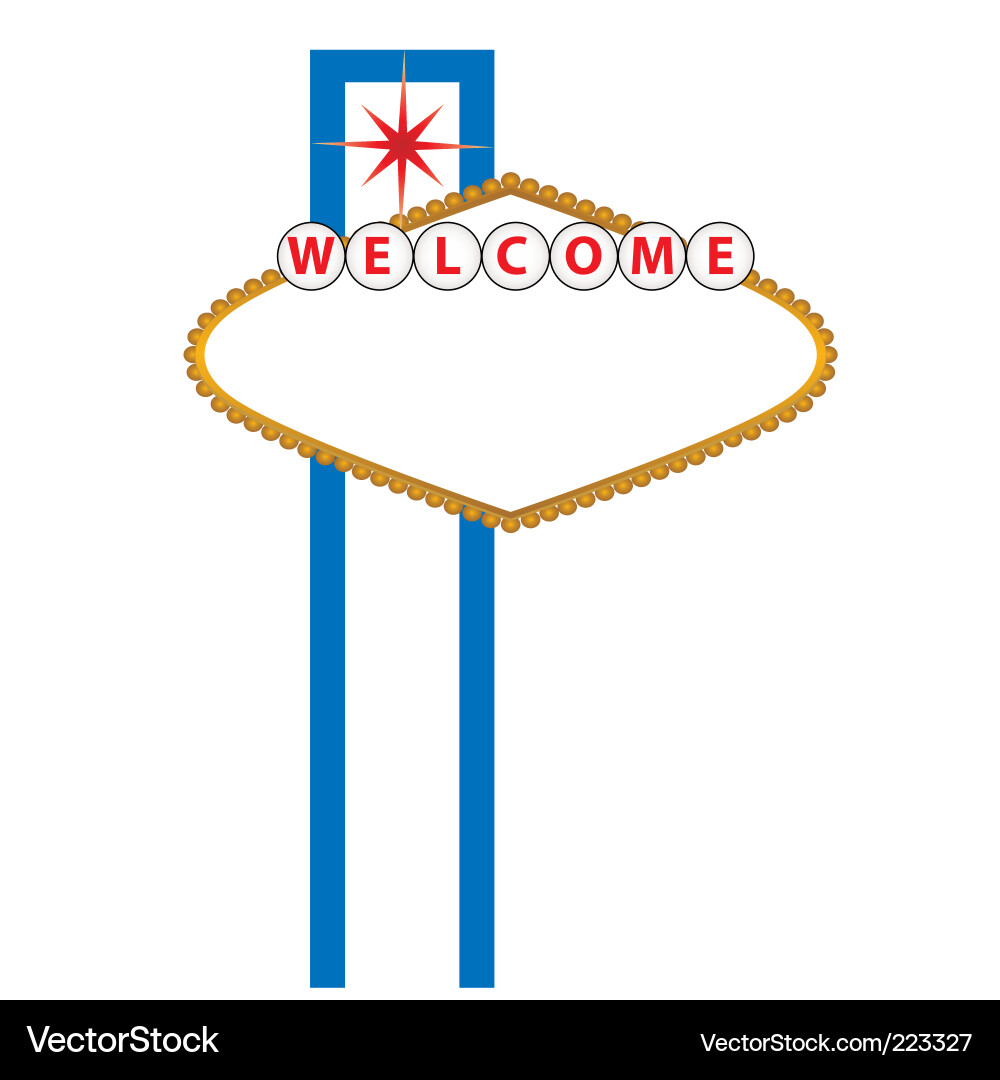 Iconic Las Vegas Sign vector image