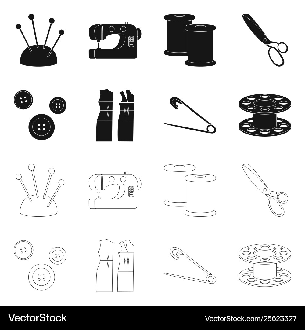 Isolated object craft and handcraft symbol set Vector Image