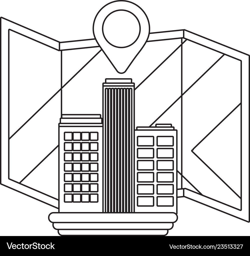 Map with location points Map with location points vector image