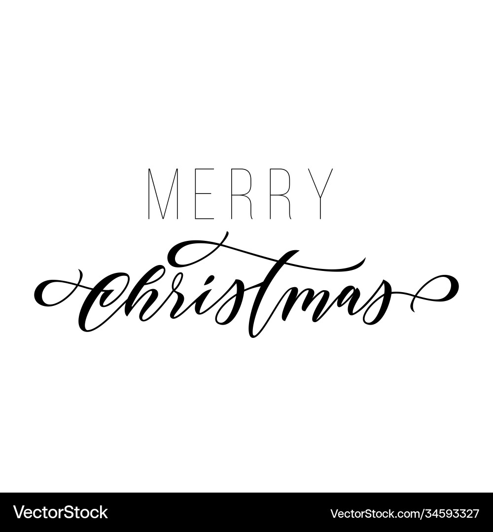 Merry christmas hand drawn calligraphy modern Merry christmas hand drawn calligraphy modern vector image