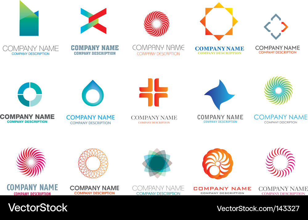 Modern Logo Set Vector Image