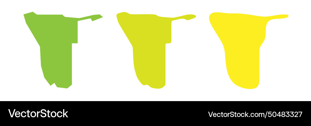 Namibia country map in three levels Namibia country map in three levels vector image
