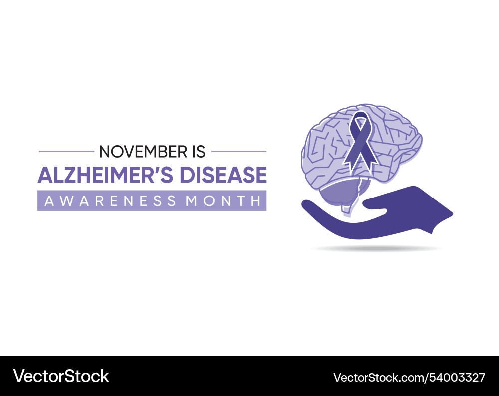 November ist nationale Alzheimeras Krankheit November ist nationale Alzheimeras Krankheit vektorbild