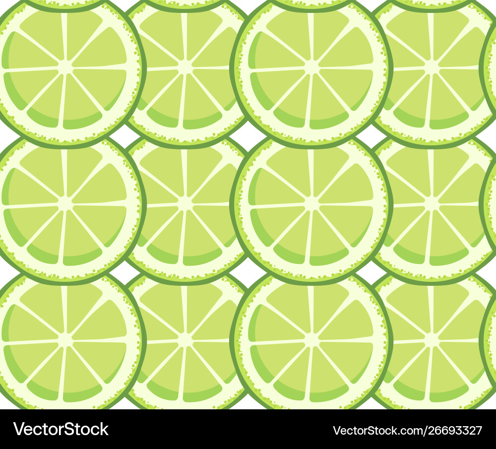 Seamless pattern with round lime slices Seamless pattern with round lime slices vector image