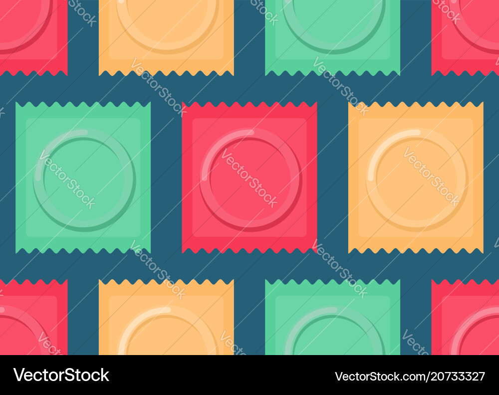 Set color condom packed seamless pattern Set color condom packed seamless pattern Vector Image