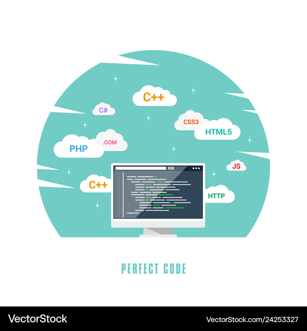 Software development concept vector image