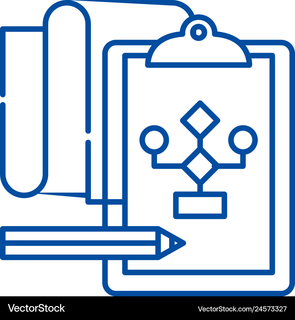 Solution of the problem line icon concept vector image