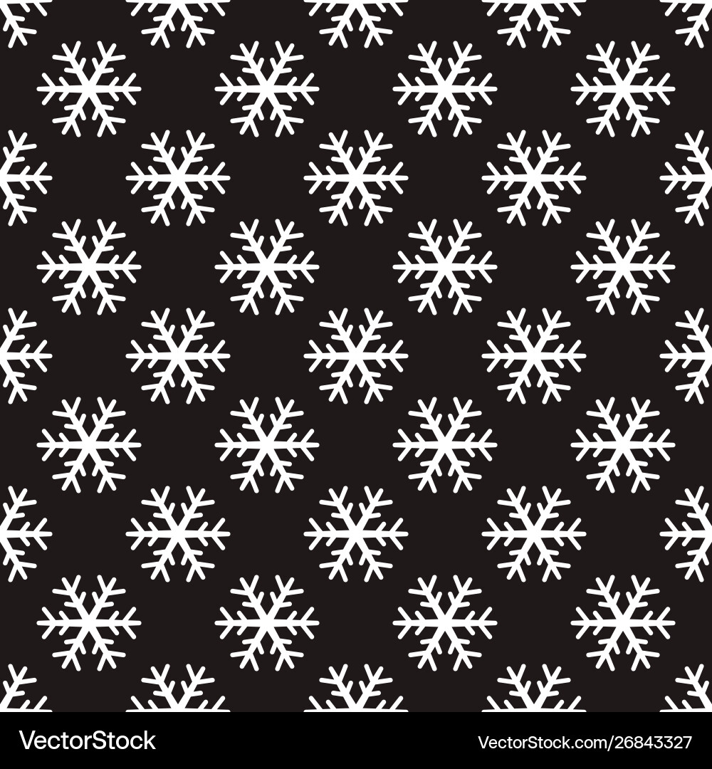 White snowflakes on black background White snowflakes on black background vector image
