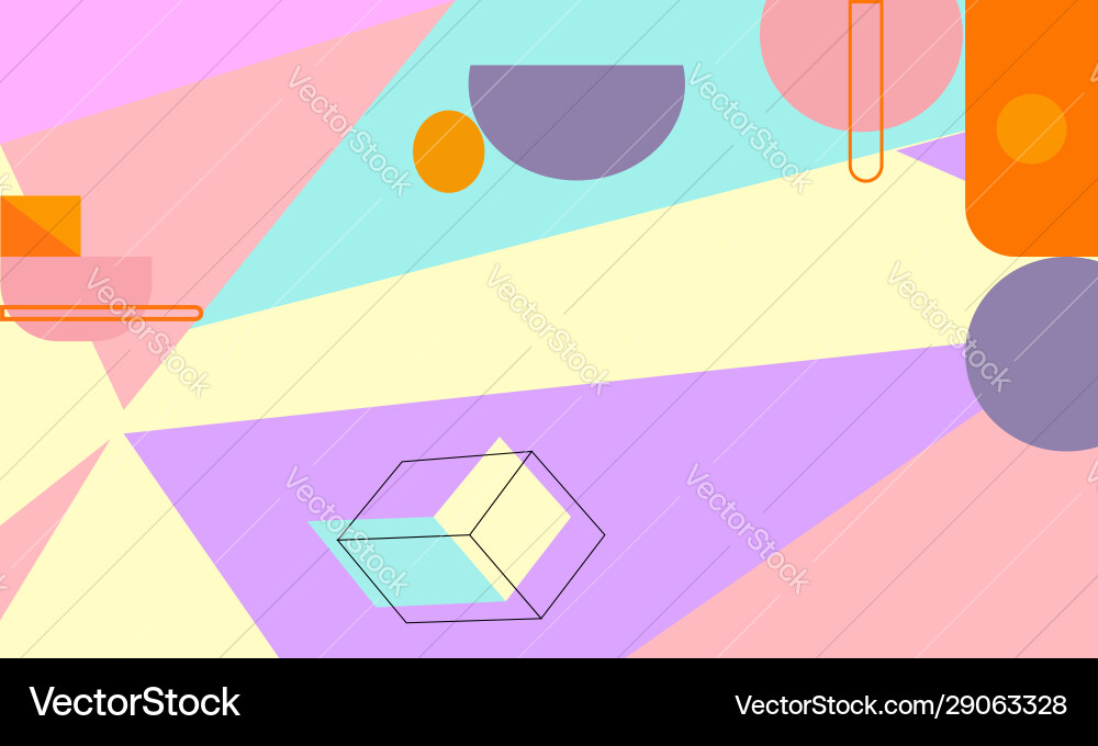 Abstract background geometric shapes colorful Vector Image