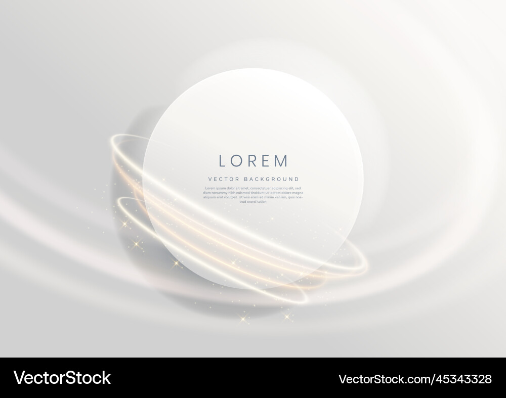 Abstract glegant circle frame with gold curve Abstract glegant circle frame with gold curve vector image
