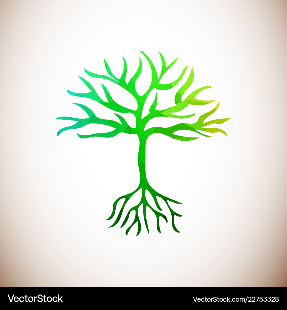 Abstract tree polygonal Abstract tree polygonal vector image