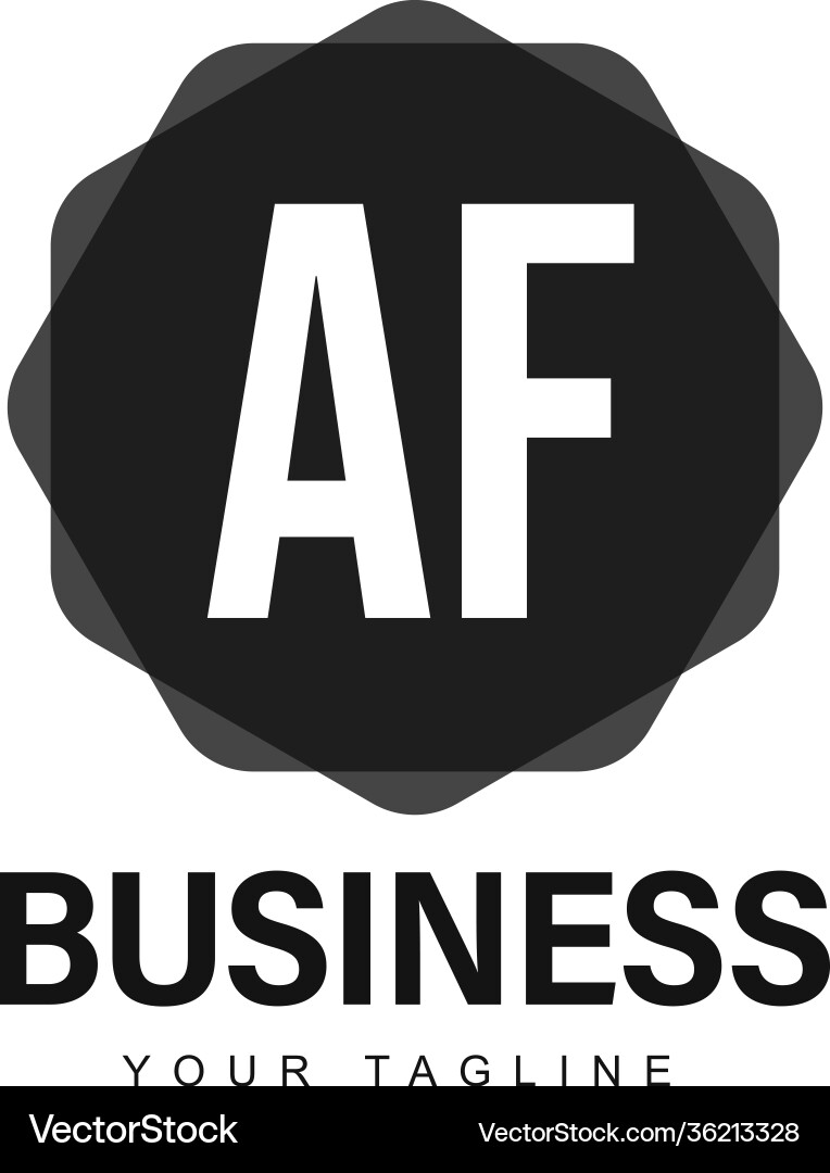 Af initial a logo design with abstract style Af initial a logo design with abstract style vector image