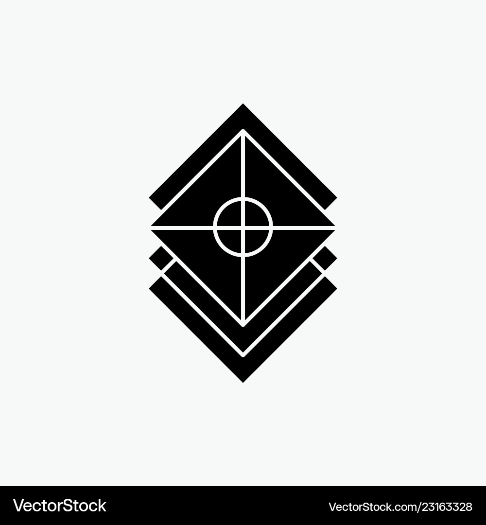 Arrange design layers stack layer glyph icon Arrange design layers stack layer glyph icon vector image