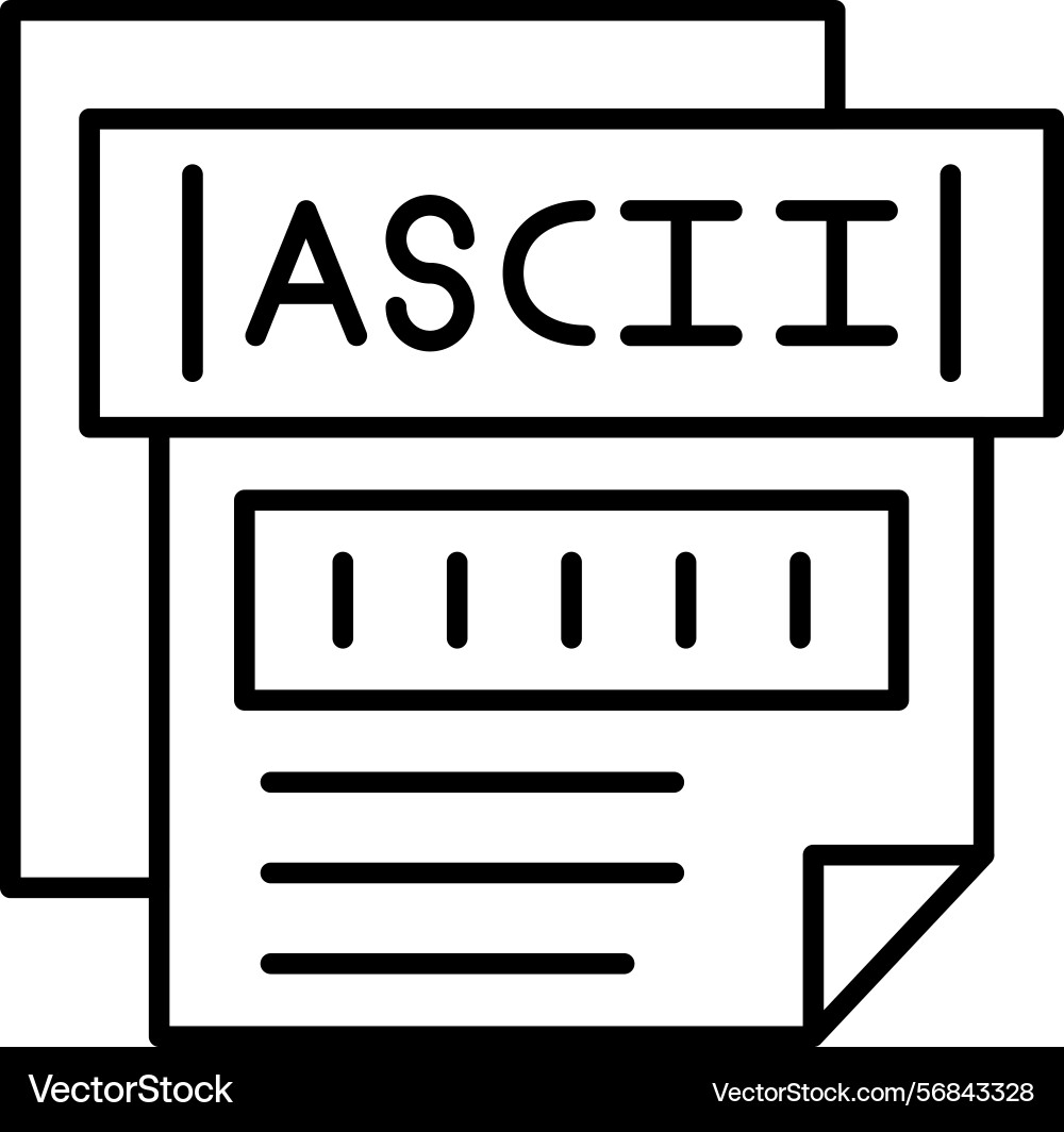Ascii icon Vector Image