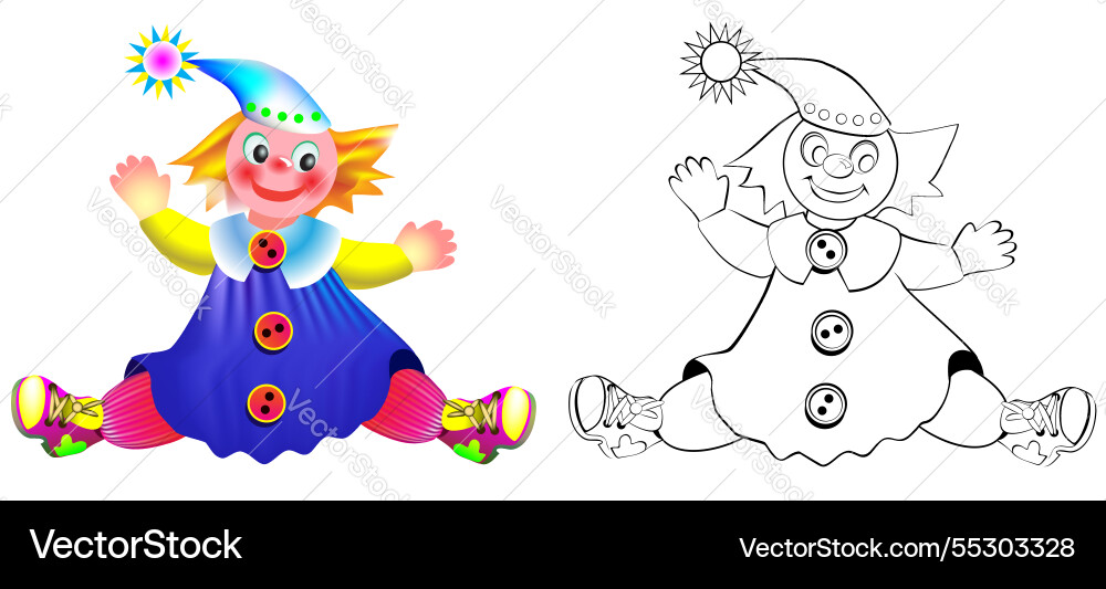 Bunte und schwarze weiße Musterpuppe Bunte und schwarze weiße Musterpuppe vektorbild