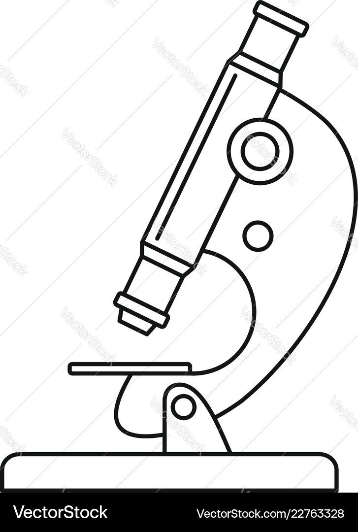 Experiment microscope icon outline style vector image