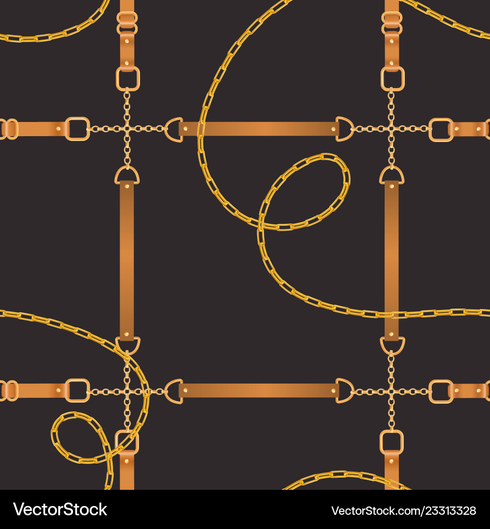 Fashion seamless pattern with silver chains fabric Fashion seamless pattern with silver chains fabric vector image