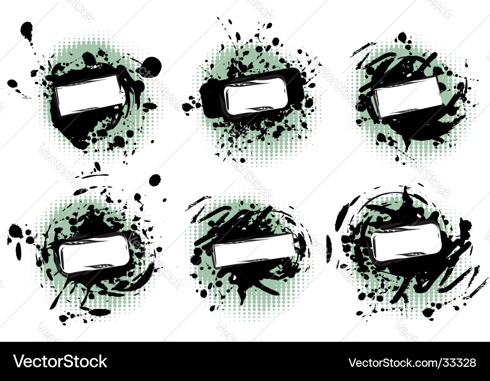Grunge Frame with Splatter Vector Image