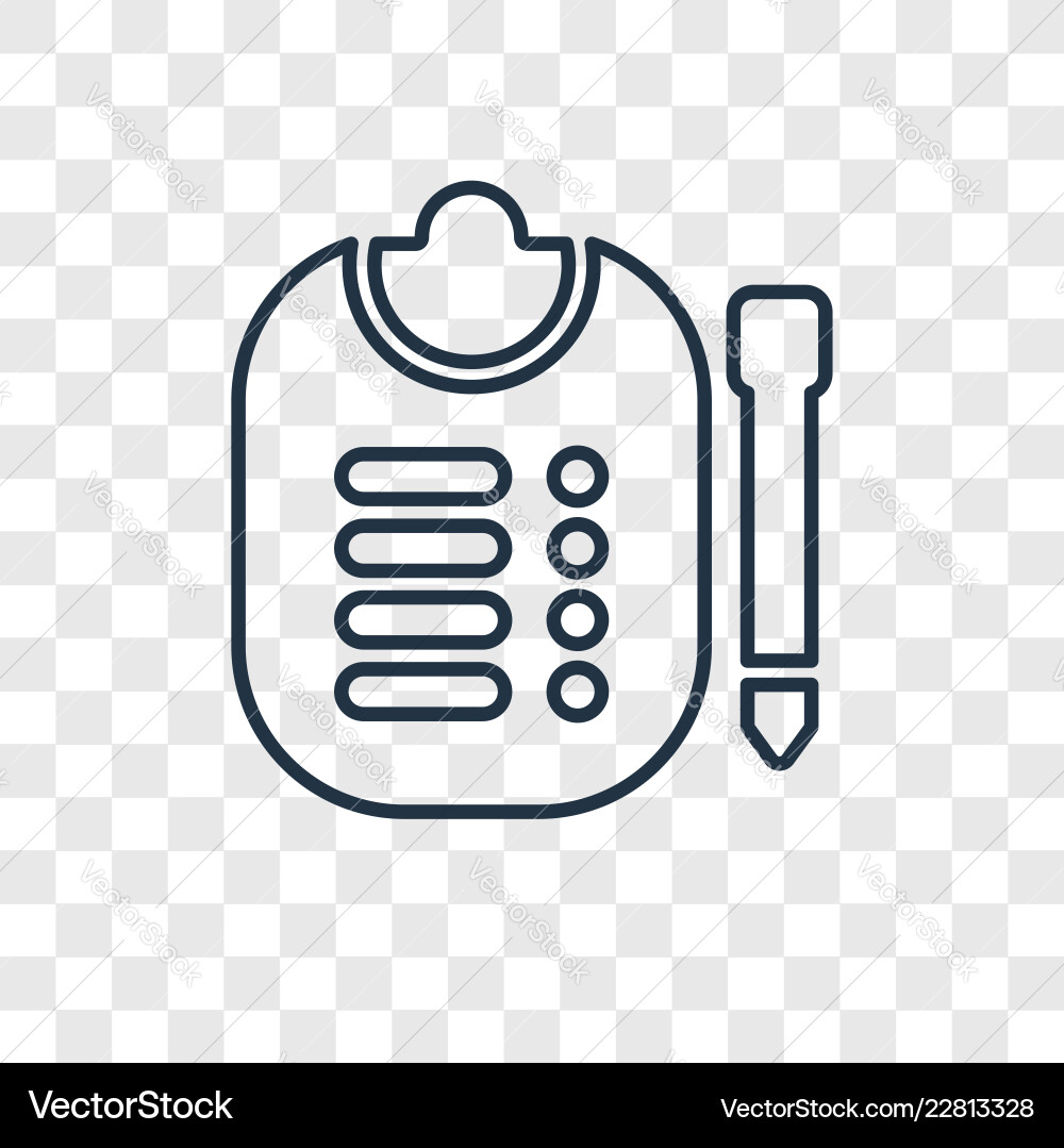 List concept linear icon isolated on transparent List concept linear icon isolated on transparent vector image