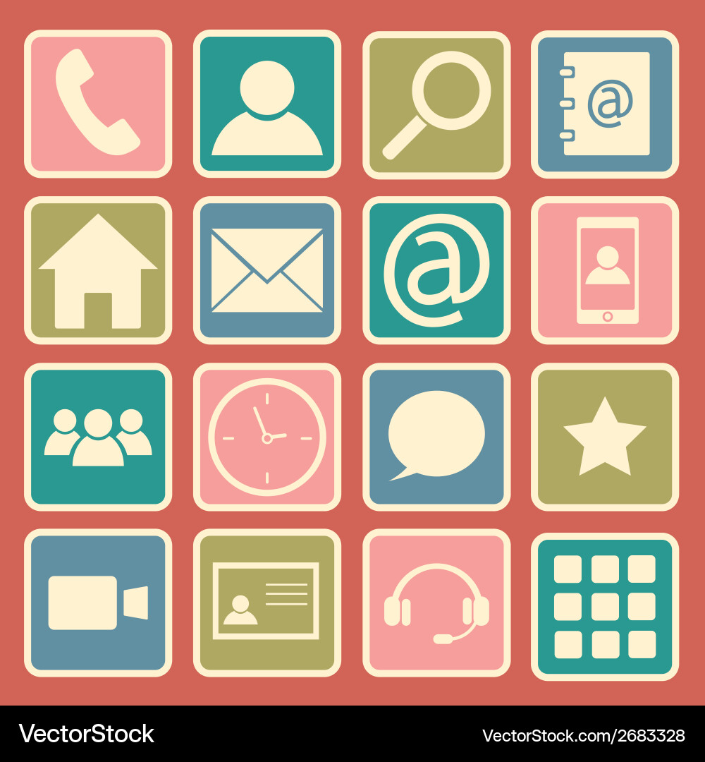 Messaging Icons vector image