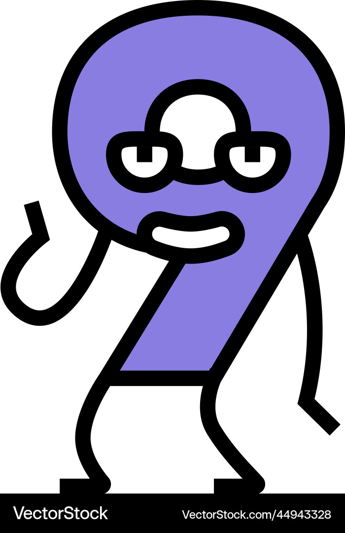 Nine number character color icon Vector Image