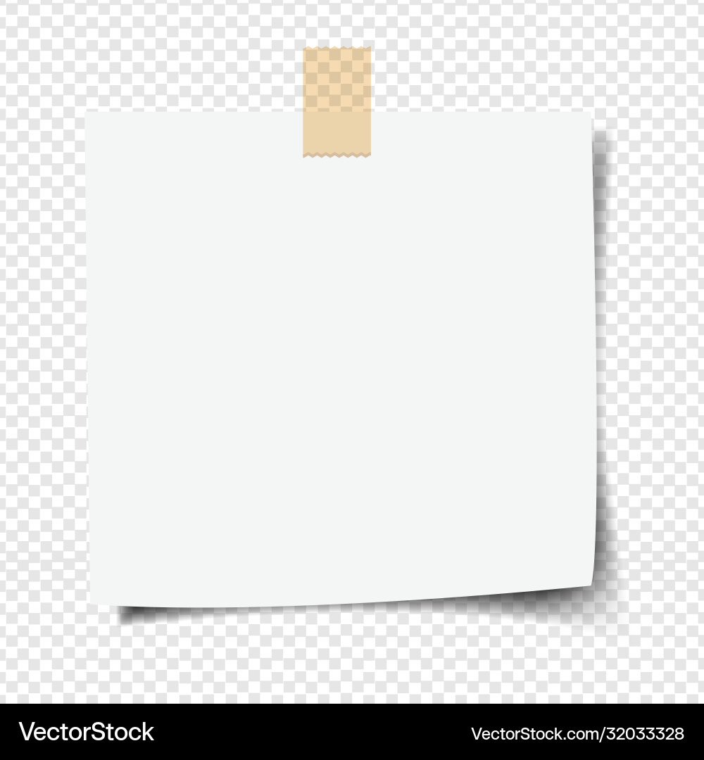 Note paper with transparent background Note paper with transparent background Vector Image