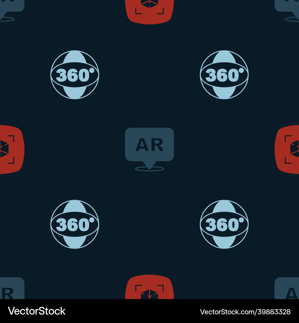 Set 3d modeling augmented reality ar and 360 Set 3d modeling augmented reality ar and 360 vector image
