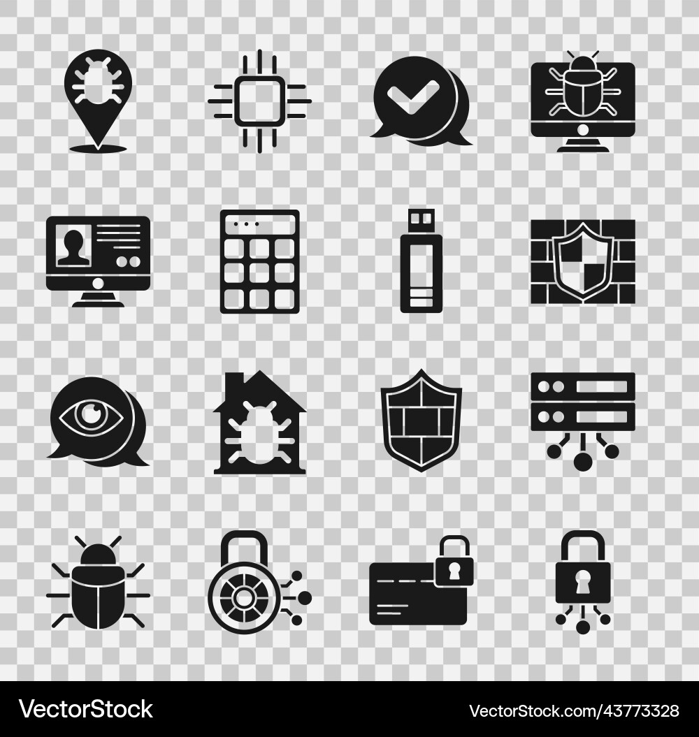 Set cyber security server data web hosting Set cyber security server data web hosting Vector Image