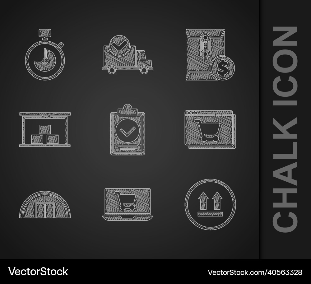 Set verification of delivery list clipboard Set verification of delivery list clipboard vector image