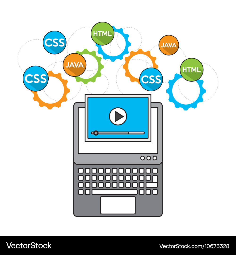 Software programming language icons vector image
