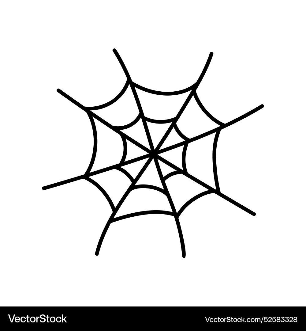 Spider net simple design element vector image