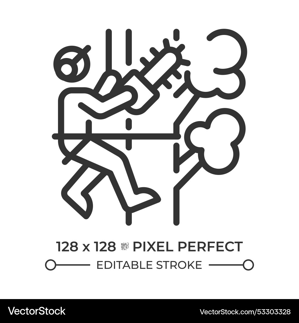 Tree trimming linear icon Tree trimming linear icon vector image