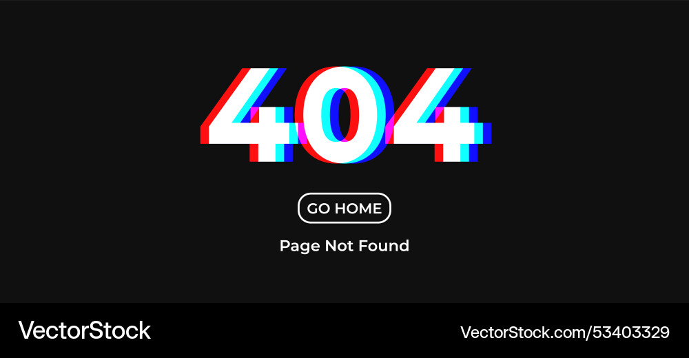404 page not found error layout template 404 page not found error layout template vector image