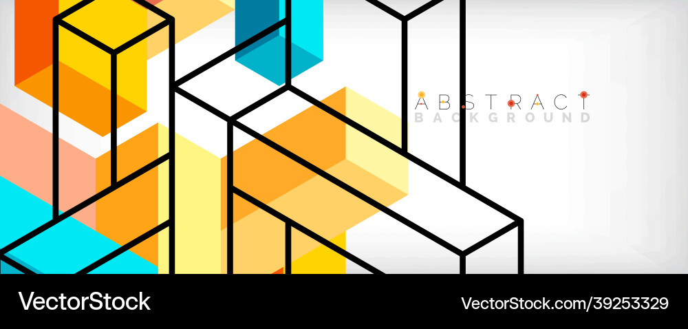 Abstract background 3d cubes cubic elements Abstract background 3d cubes cubic elements vector image