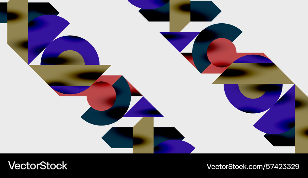 Abstract geometric shapes overlap creating Abstract geometric shapes overlap creating Vector Image