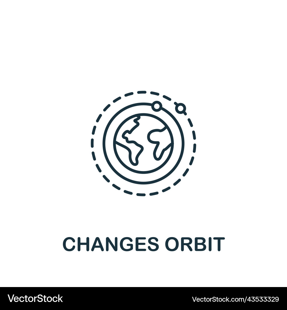 Changes orbit icon monochrome simple Changes orbit icon monochrome simple vector image