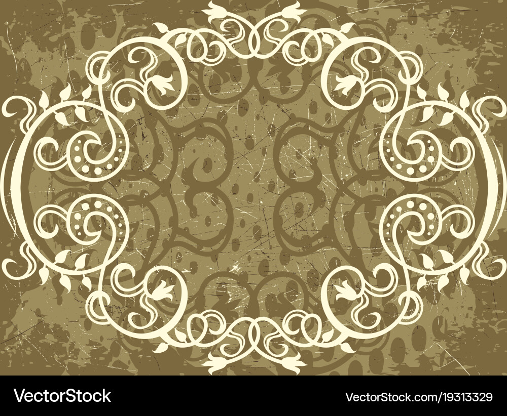 Decorative frame with pattern vector image