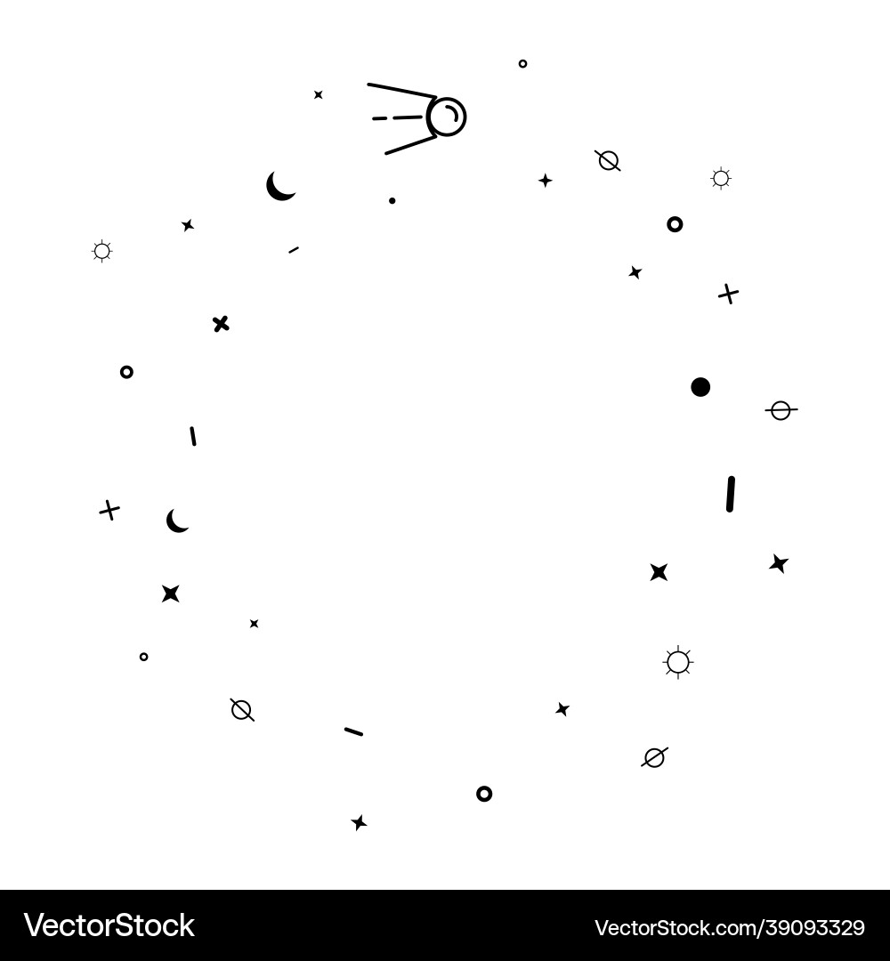 Galaxy space elements pattern Vector Image