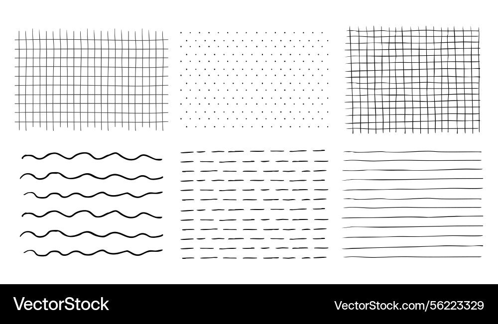 Grid square hand drawn textured lines notebook Grid square hand drawn textured lines notebook vector image